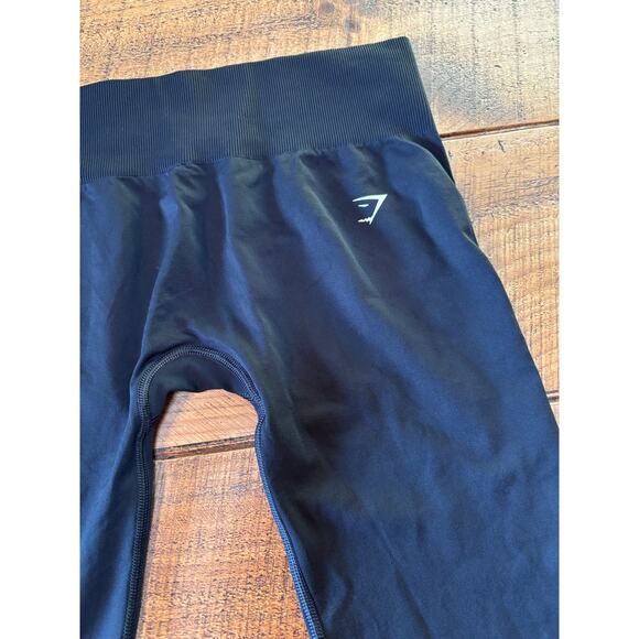 NWOT Womens‎ Black Gymshark Everyday Seamless Leggings Stretch Lightweight Large - Picture 3 of 7